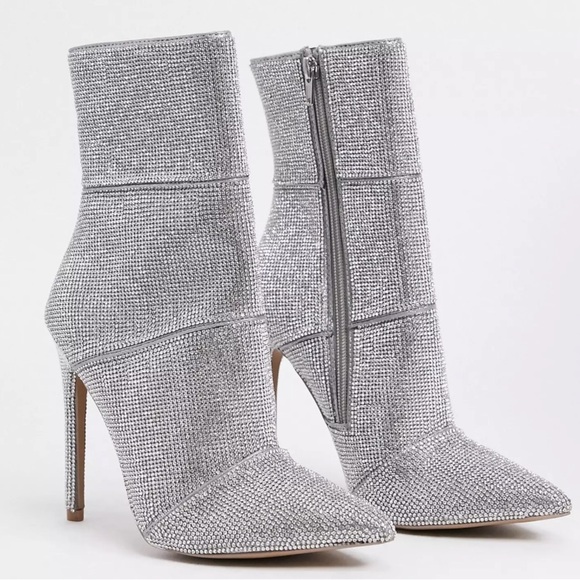 Steve Madden Shoes - Winona Stiletto Rhinestone Ankle Boots